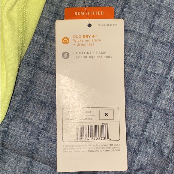 Bright yellow moisture-wicking workout top - Picture 4 of 4